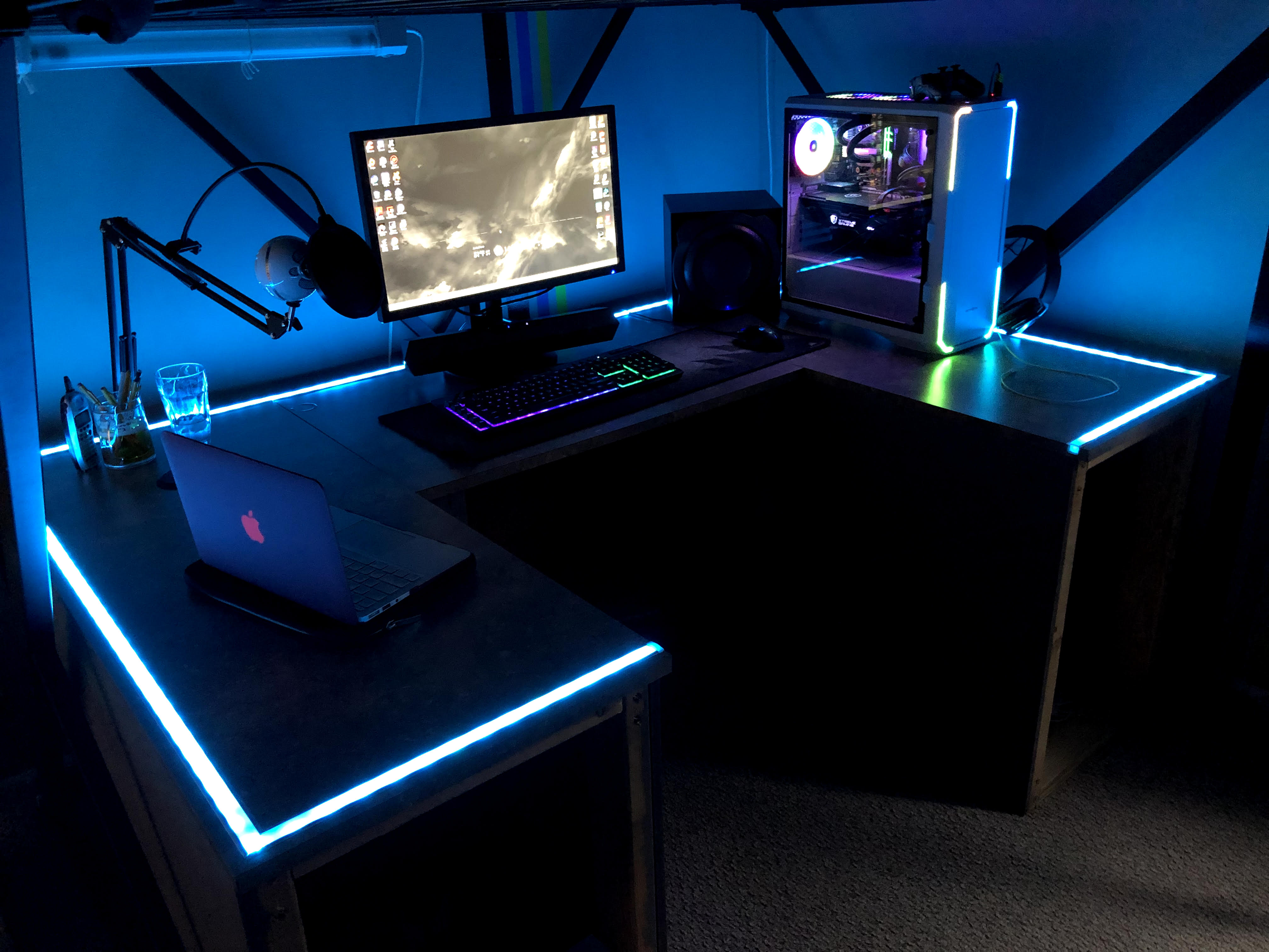 Custom RGB Desk Setup