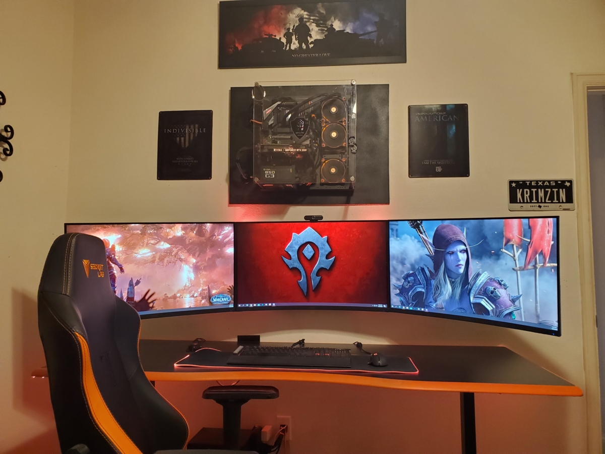 Wall Mount PC // Floating Triple 32" Monitors and Next Level Cable
